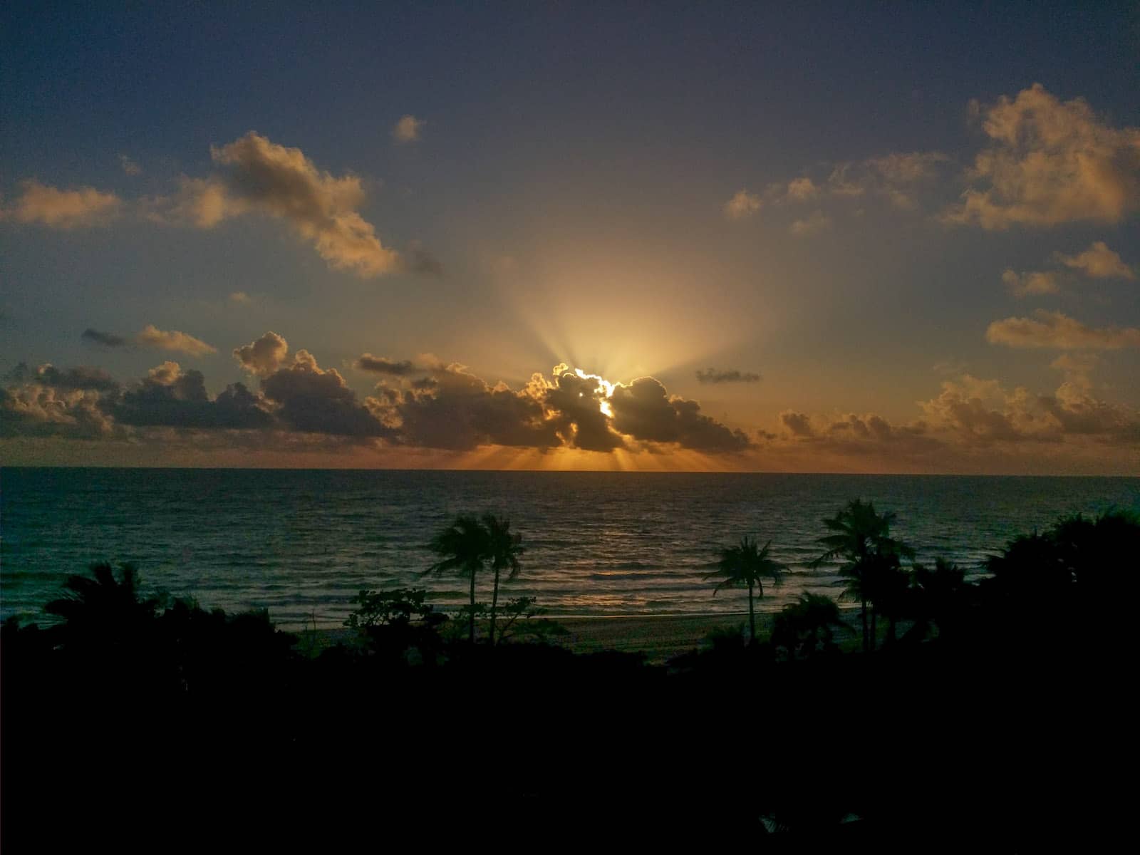 The sunrise over Bal Harbour