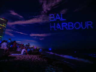 BH 4th of July 2023 491 Drones in the sky the reads, BAL HARBOUR