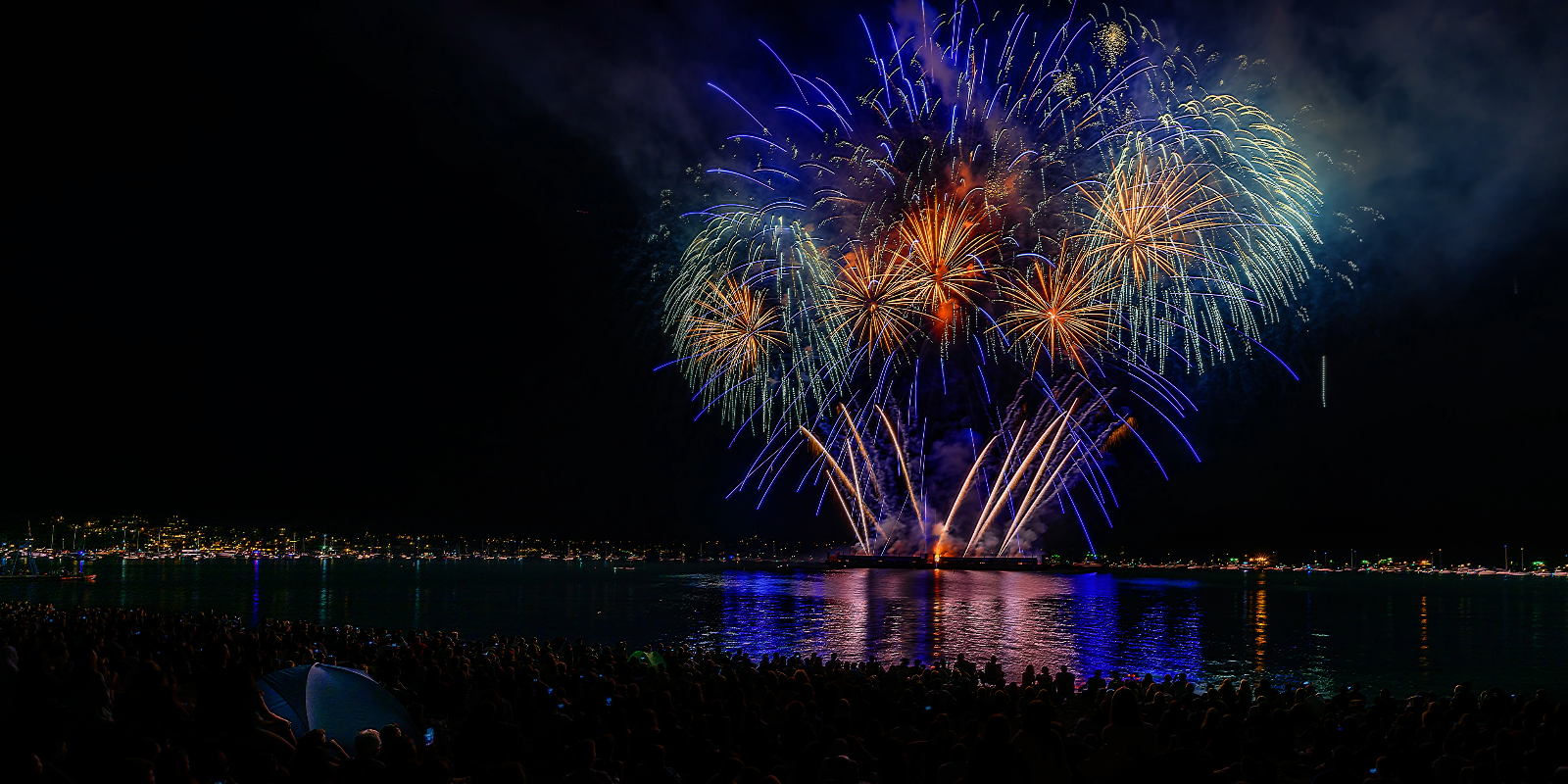 Fireworks off the jetty.