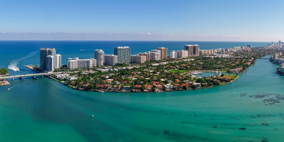 View of Bal Harbour Village from the west facing east.