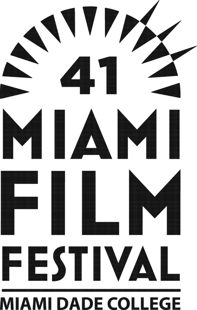 Miami Film Festival logo containing sun rays and the text "41 Miami Film Festival, Miami Dade College"