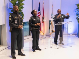 BAL_HARBOR_POLICE-99 Police officers in front at the gala.