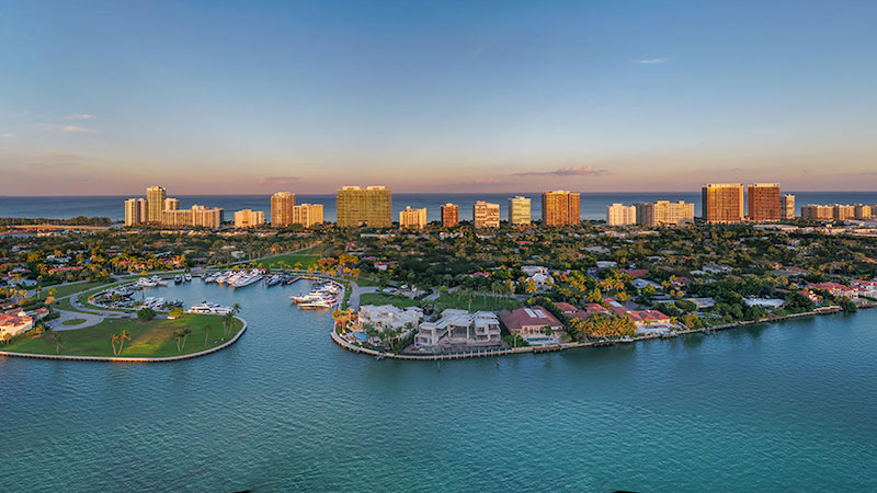 A view of Bal Harbour from above